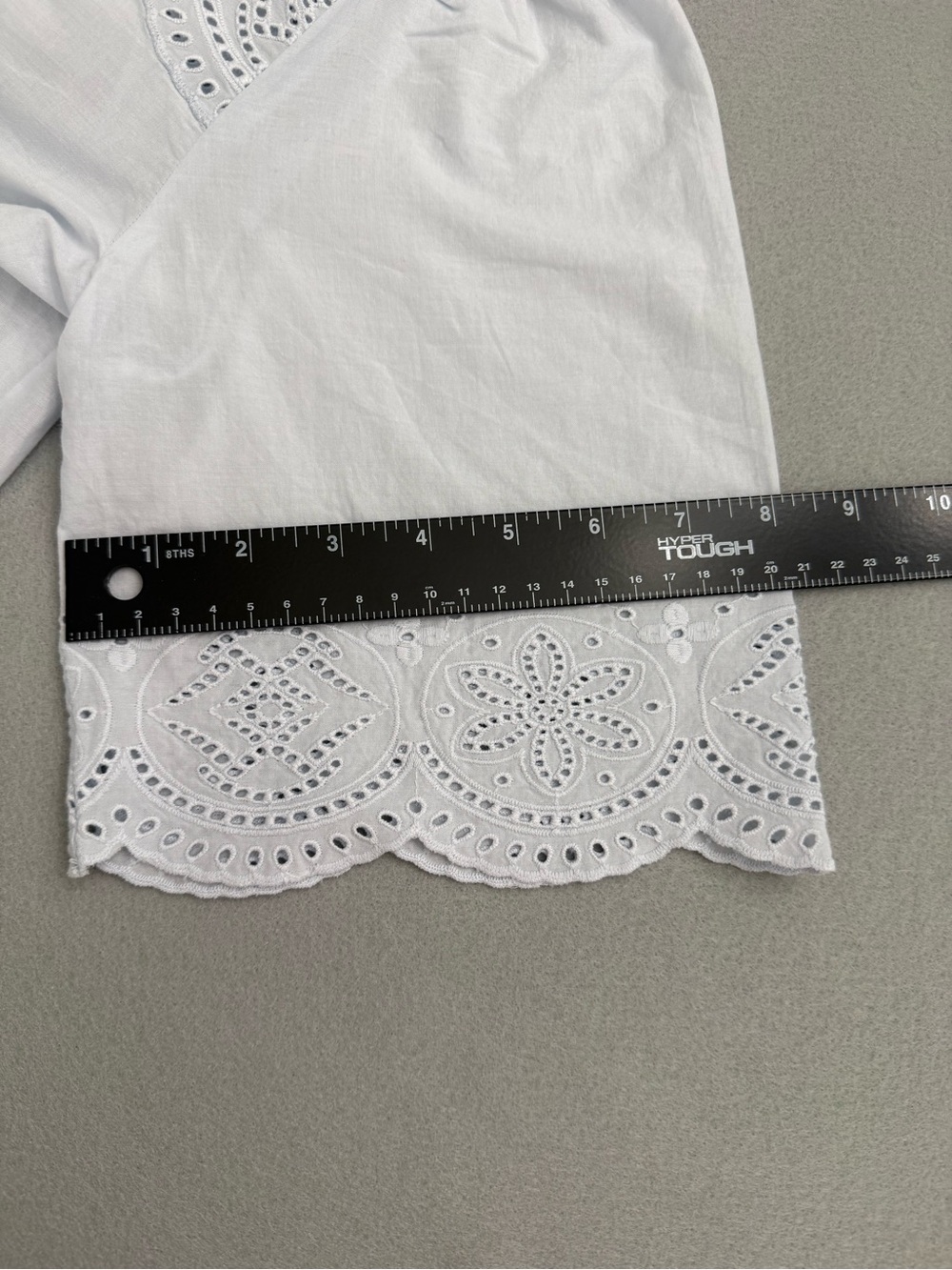 Madewell Very Light Blue Eyelet Peasant Blouse Size XS - Picture 9 of 12